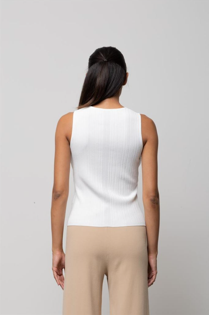 TOP CANOTTA ACCESSORIO ORO PANNA KAOS