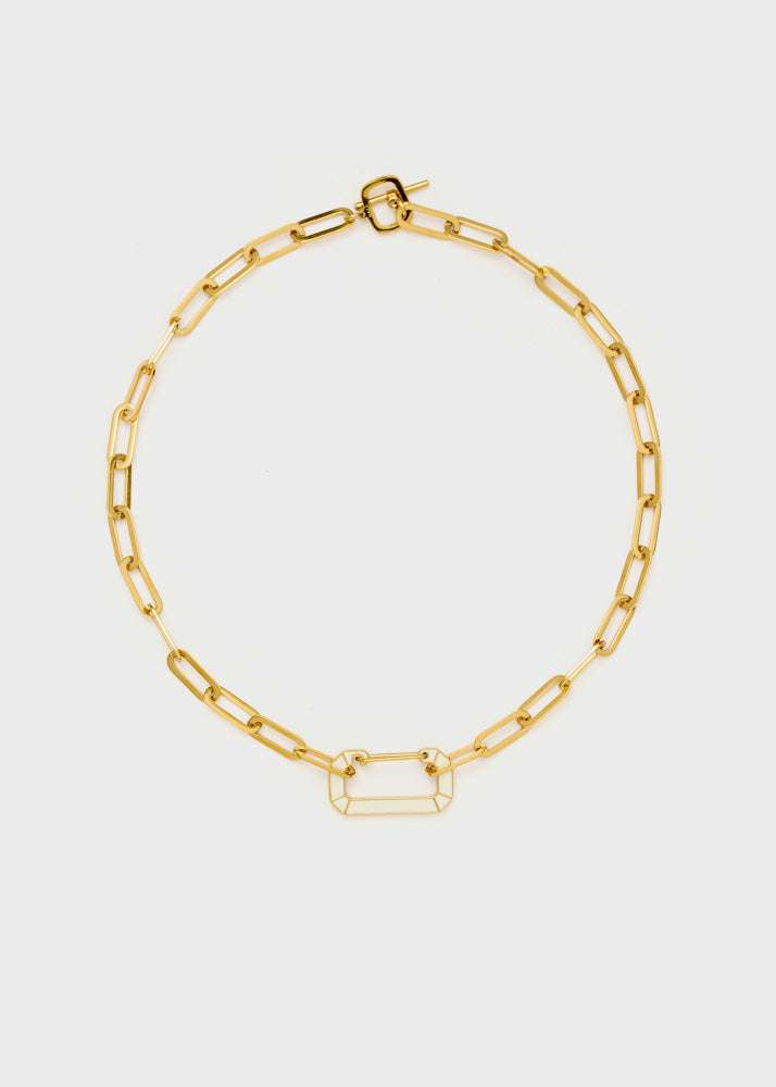 COLLANA ROSALIE CHAIN  ORO/BIANCO NALÍ