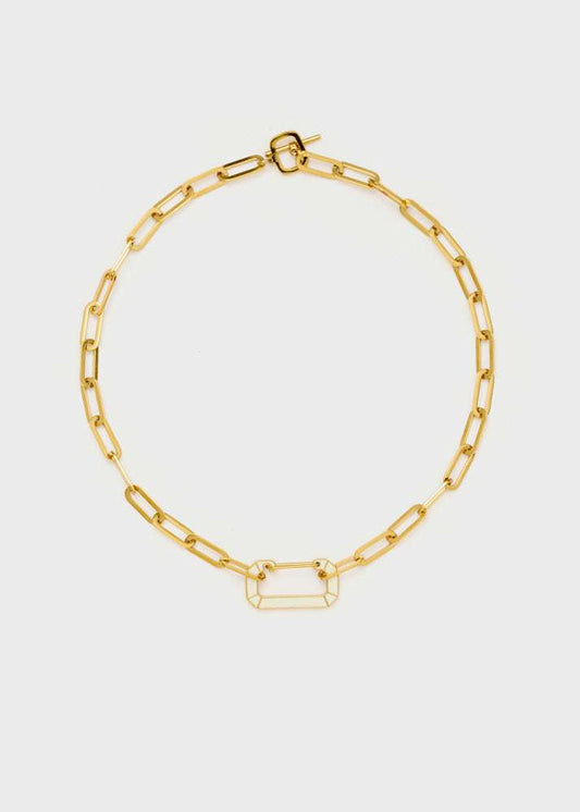 COLLANA ROSALIE CHAIN  ORO/BIANCO NALÍ