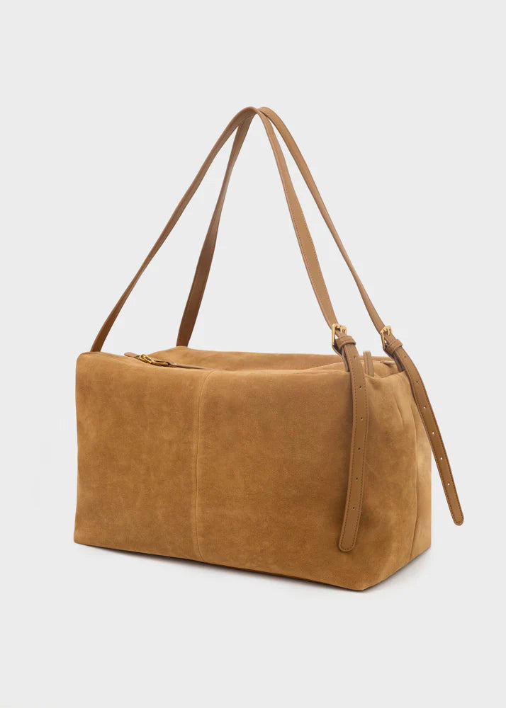 BORSA JUNE A SPALLA SCAMOSCIATO MARRONE NALÌ