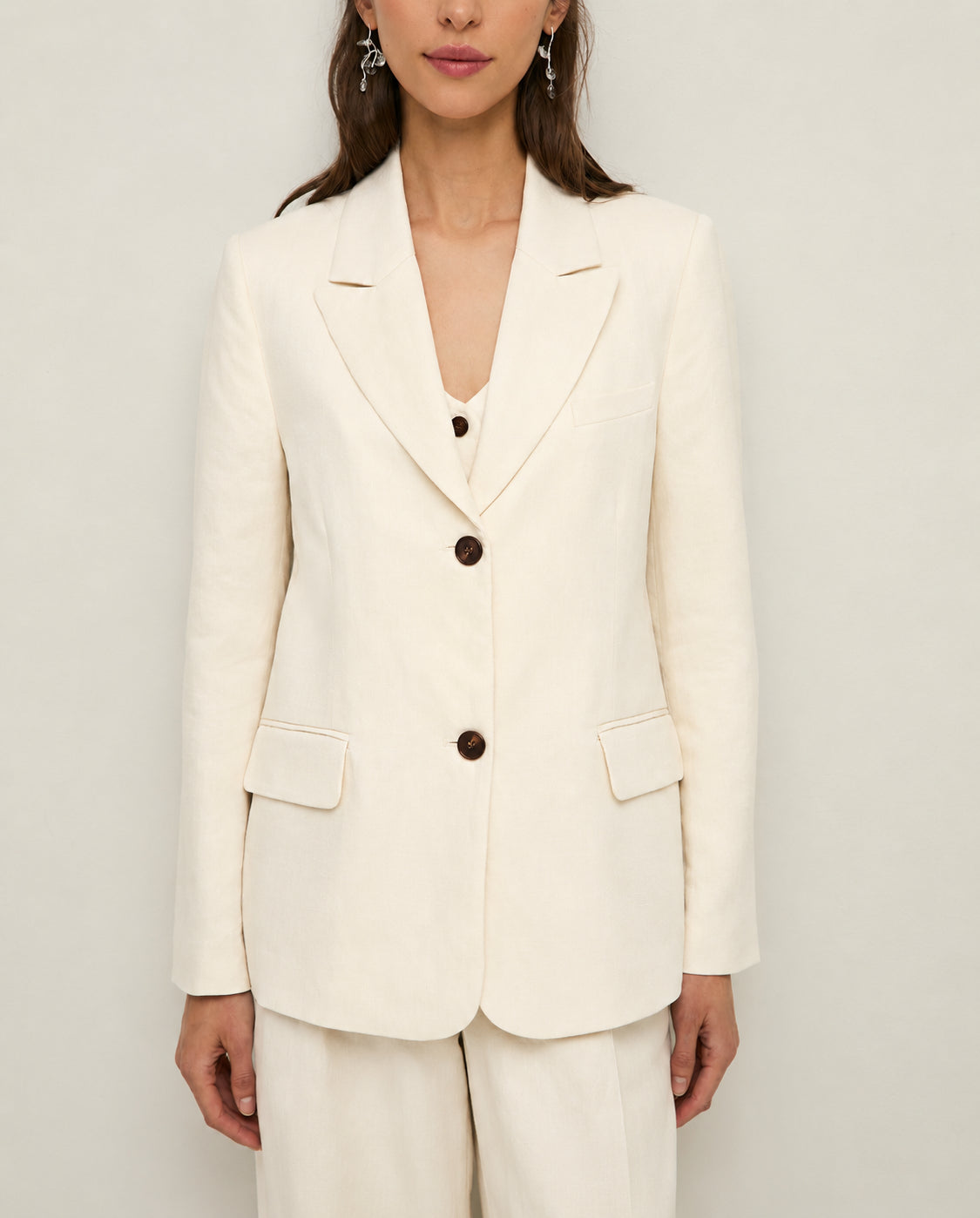 BLAZER MISTO LINO ECRU YERSE