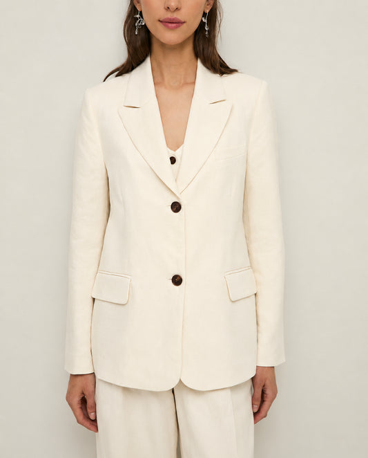 BLAZER MISTO LINO ECRU YERSE