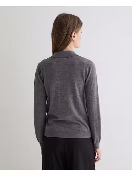 MAGLIA  100% LANA MERINOS ROMBI GRIGIO VERDE 45589-333 YERSE