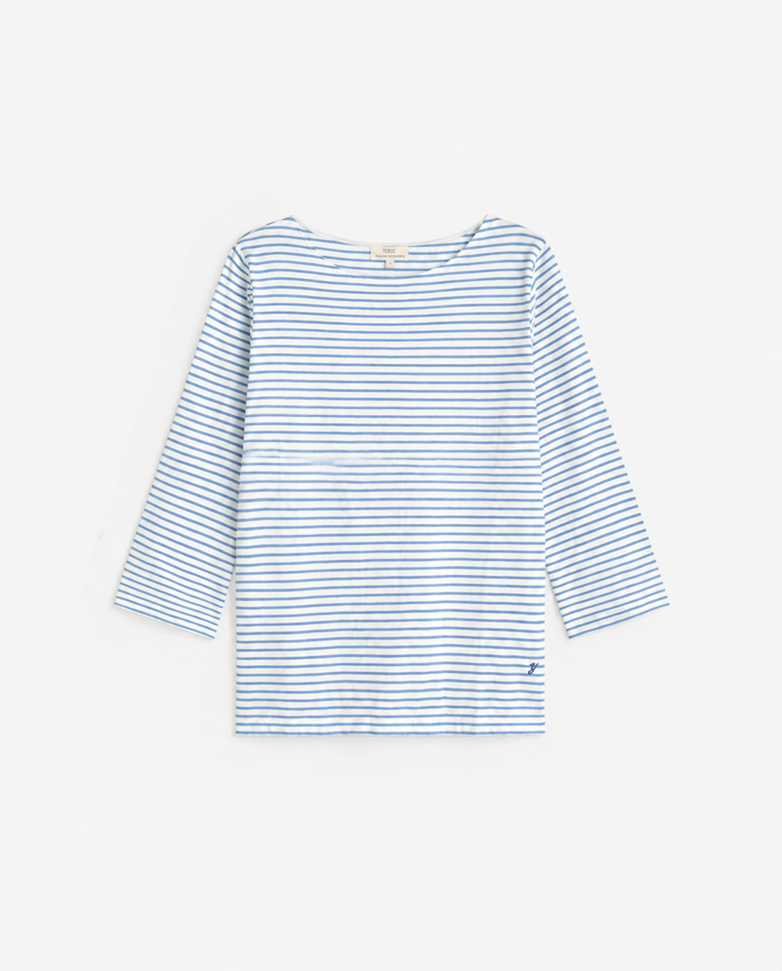 T-SHIRT BASIC A RIGHE BARCA AZZURRA YERSE