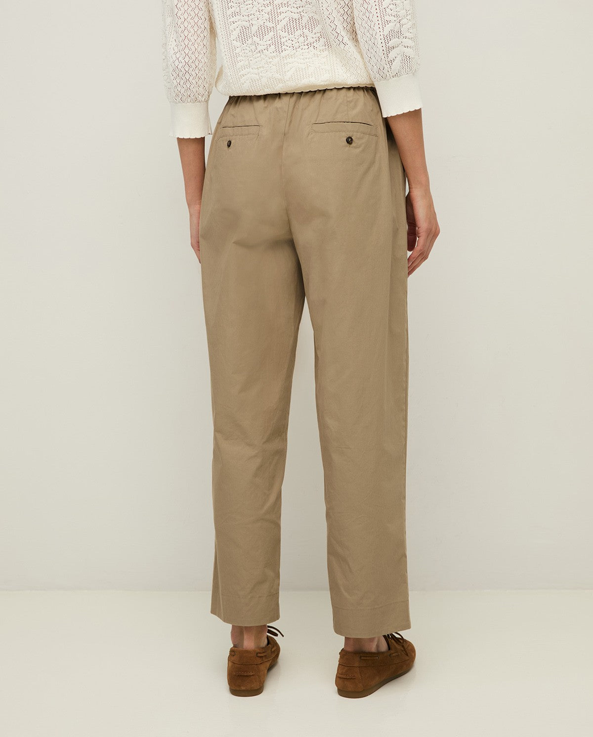 PANTALONI DRITTI IN POPELINE COLONIALE YERSE