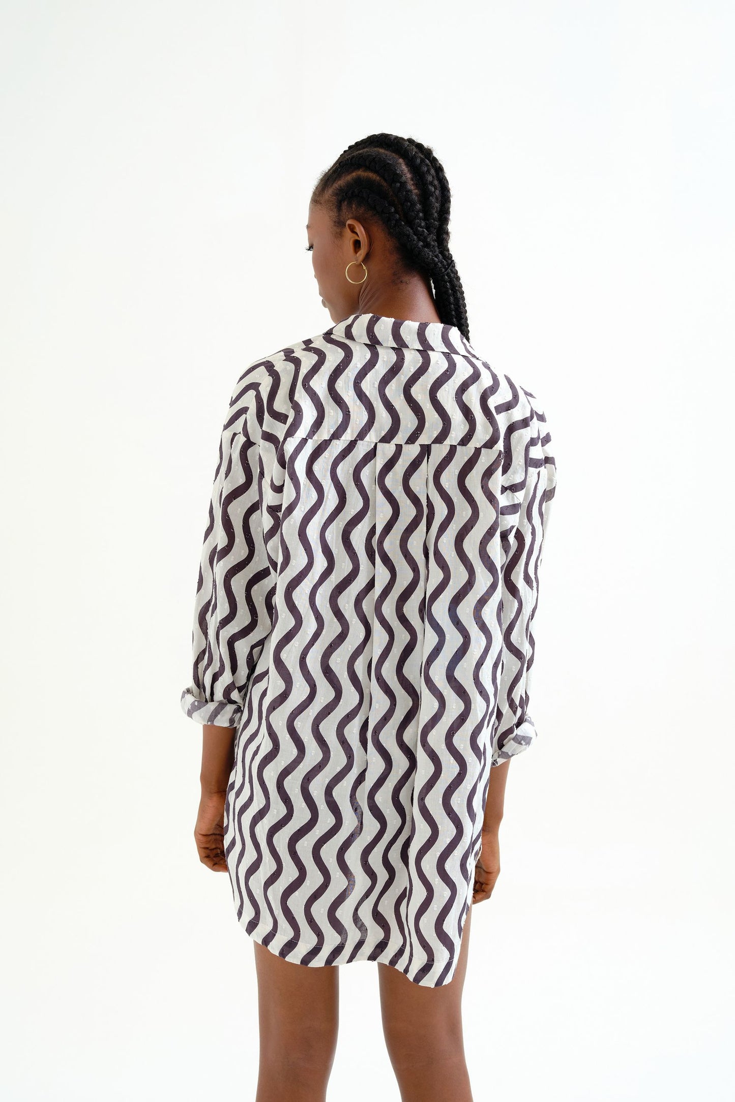 CAMICIA STAMPA WAWE BLACK & WHITE COMPANIA FANTASTICA