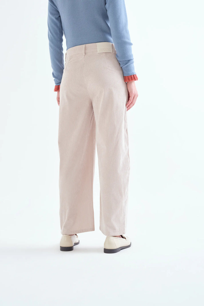 PANTALONE CROPPED VELLUTO A COSTE 63C/11033 OFF WHITE COMPANIA FANTASTICA