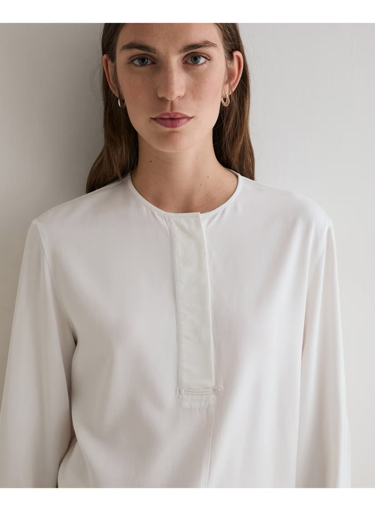 CAMICIA COLLO COREANA MINIMAL CHIC BIANCA 45160-2 YERSE