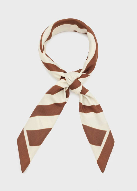 FOULARD ZEBRA AMPIO MARRONE NALÍ