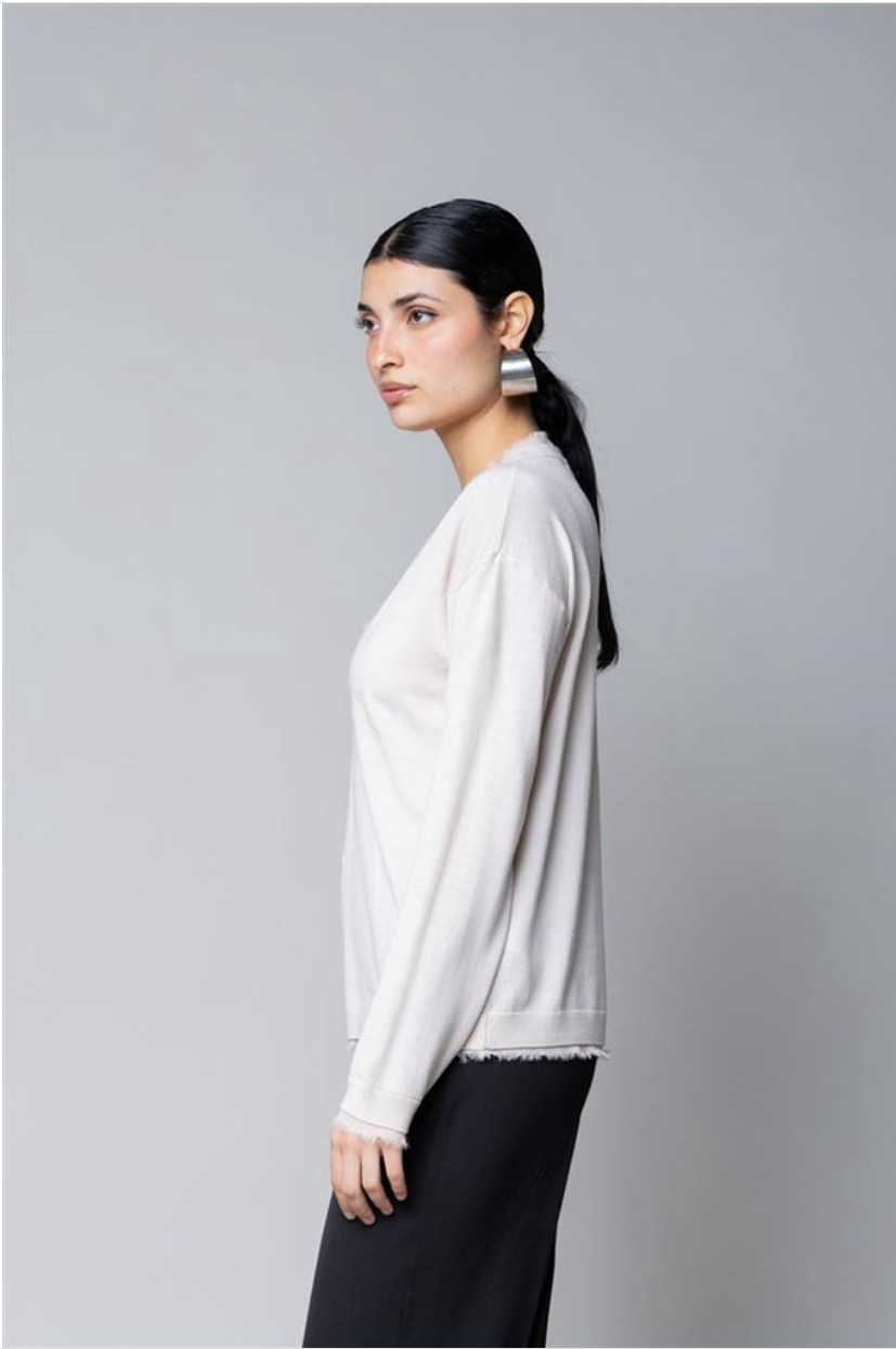 MAGLIA SCOLLO A V INTONACO KAOS