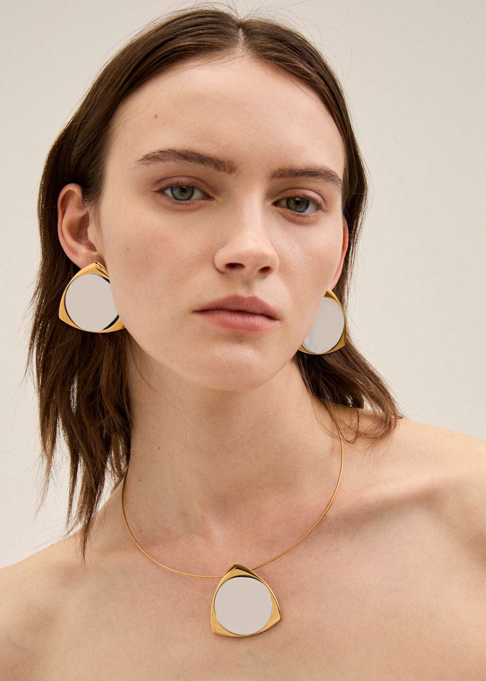 COLLANA RIGIDA TRIANGOL ACC.INO.PLA.ORO 18 NALÍ