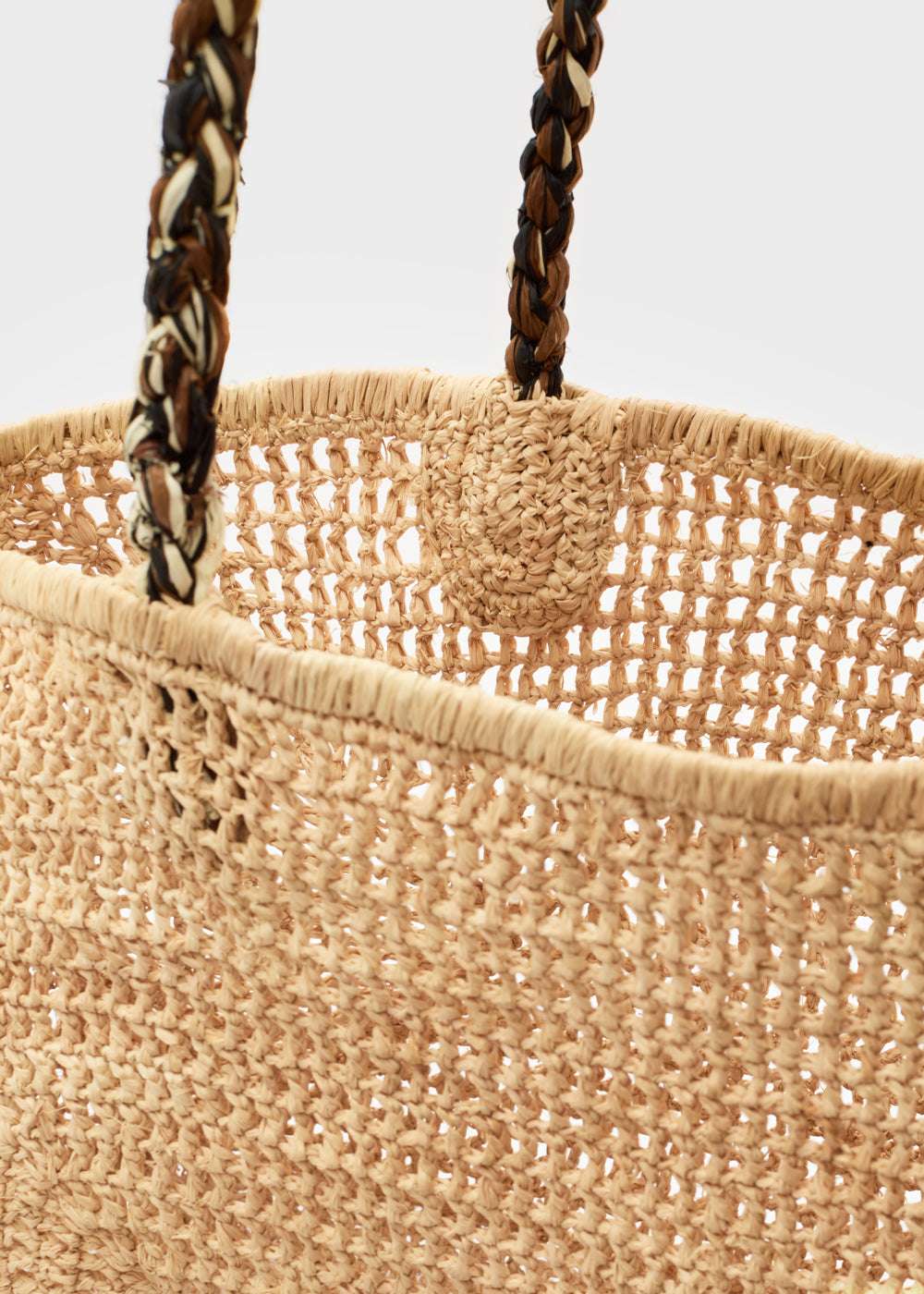 BORSA SHOPPER ZION IN RAFIA BEIGE NATURALE NALÌ