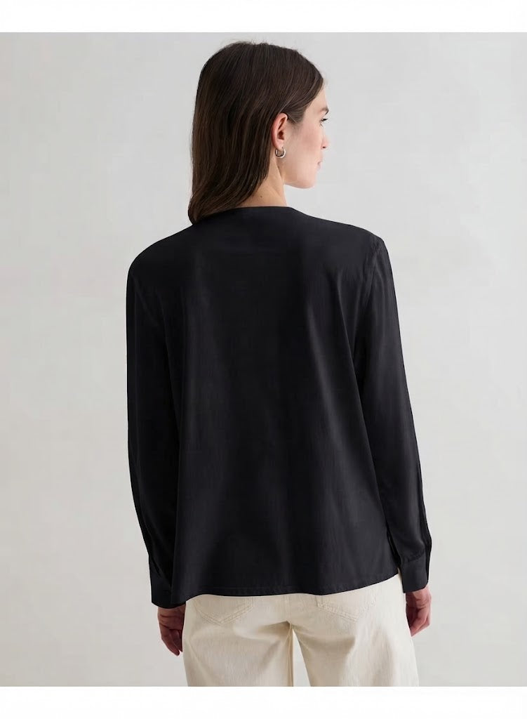 CAMICIA COLLO COREANA MINIMAL CHIC NERA 45160-37 YERSE