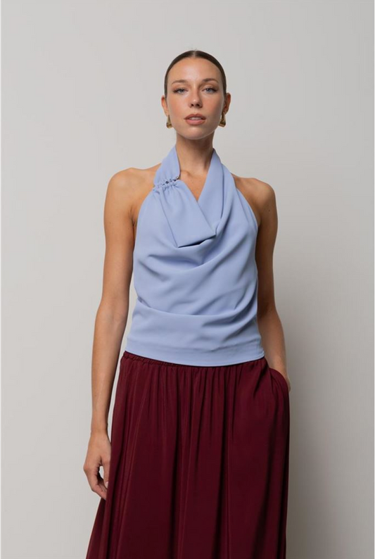 TOP CON ACCESSORIO PIERCING POLVERE KAOS