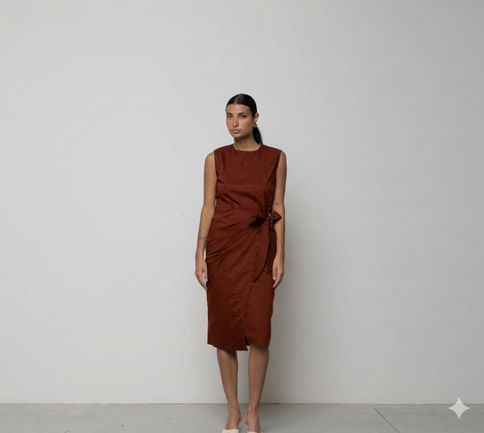 Abito Midi “Wrap-Effect” INDIA  ICONA