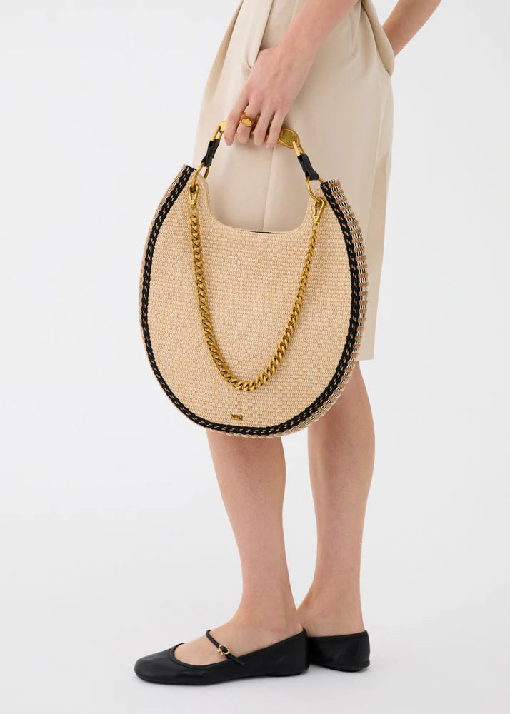 BORSA MALLORCA A MANO IN PAGLIA BEIGE NALÌ