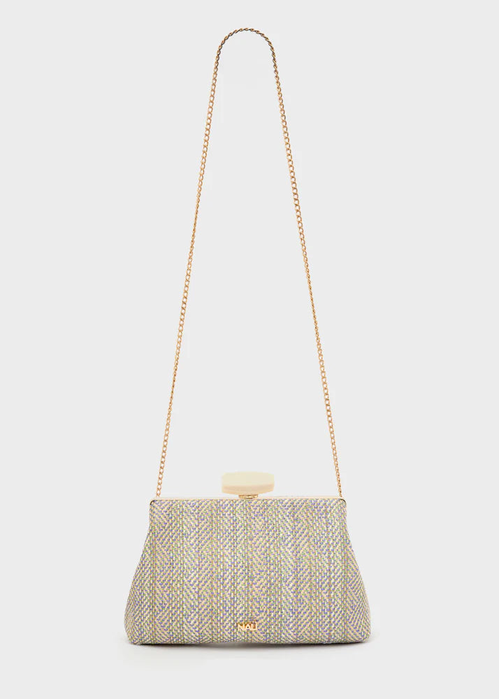 CLUTCH JULIA IN TESSUTO VIOLA NALÌ