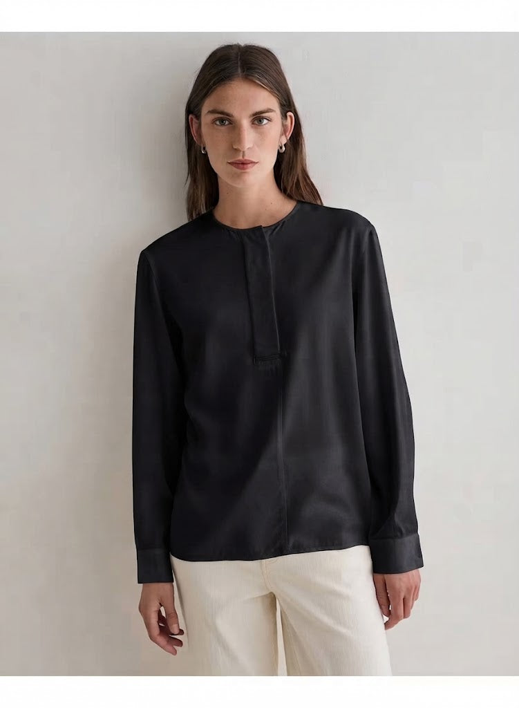CAMICIA COLLO COREANA MINIMAL CHIC NERA 45160-37 YERSE