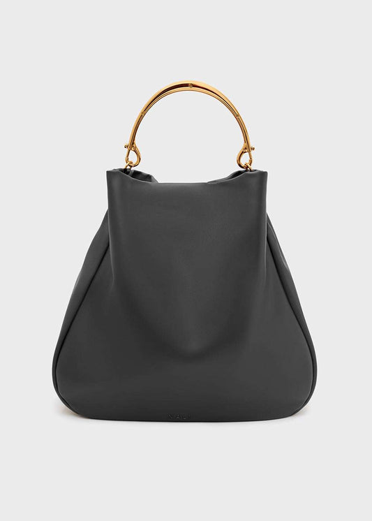 BORSA ANNIE A SPALLA MANICO METALLO NERO NALÌ