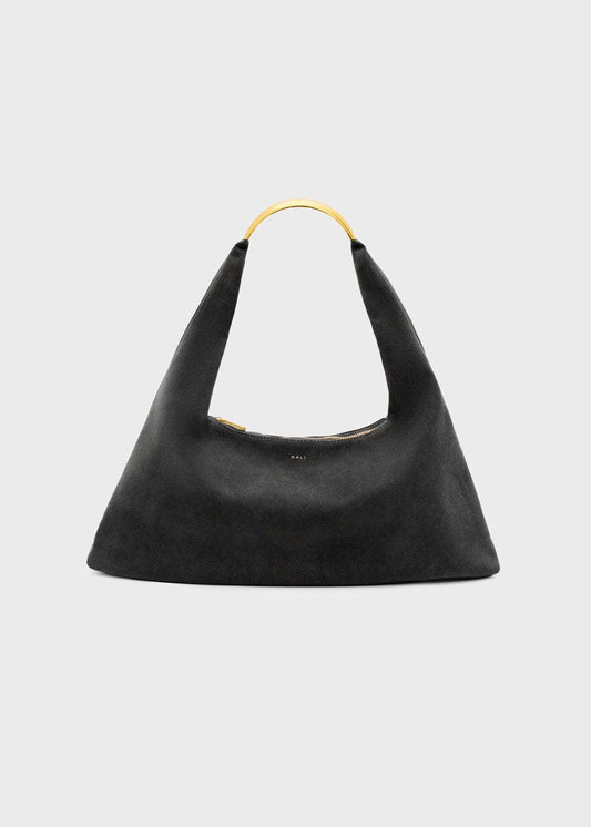 BORSA MILA A SPALLA SCAMOSCIATO NERO NALÌ