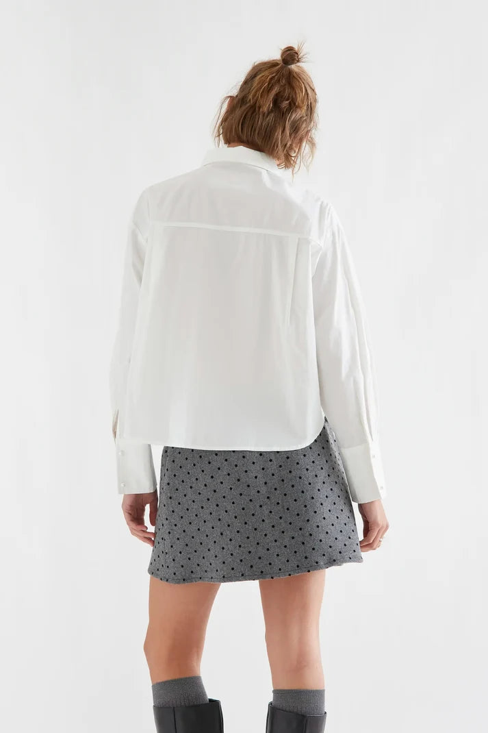 CAMICIA BIANCA 100% COTONE CON DETTAGLIO PIEGHE 64C/11162 COMPANIA FANTASTICA