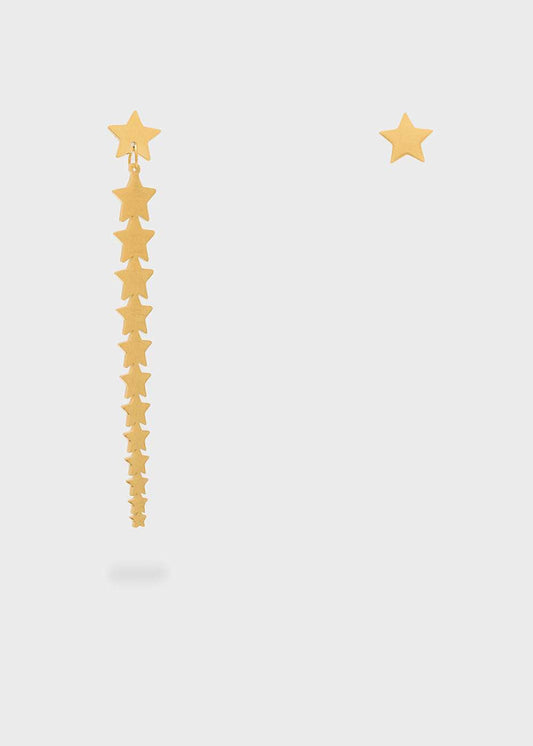 ORECCHINI ASIMMETRICI CON STELLE ORO NALÍ