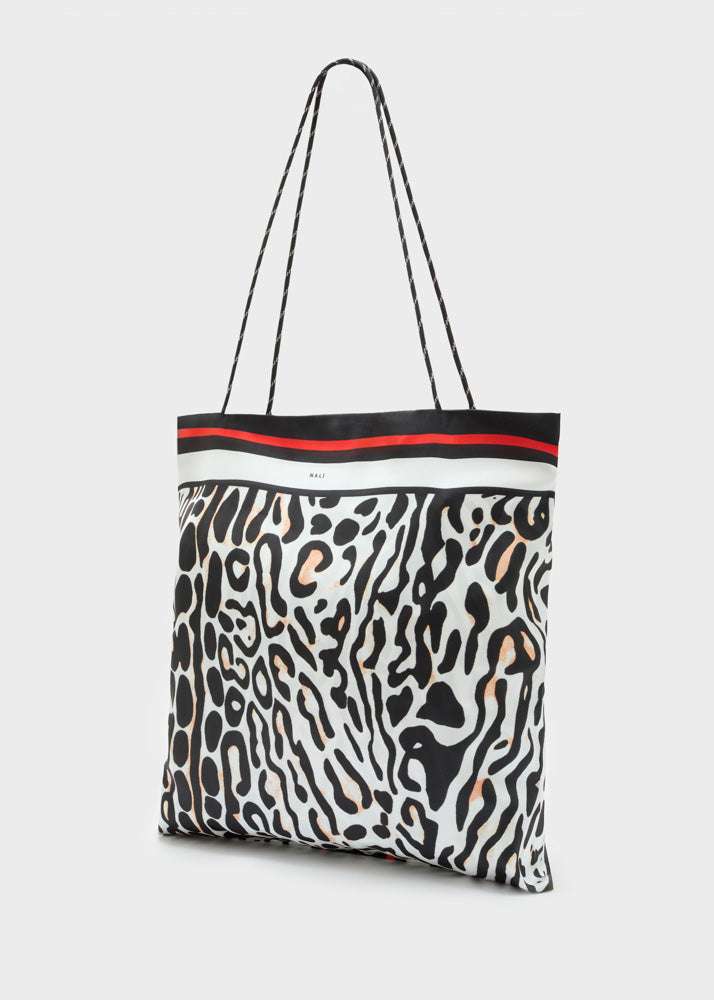 BORSA AMY BANDANA STAMPA LEOPARDATA NERO NALÌ