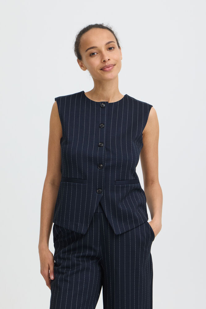 GILET GESSATO BLU BYROWAN B.YOUNG