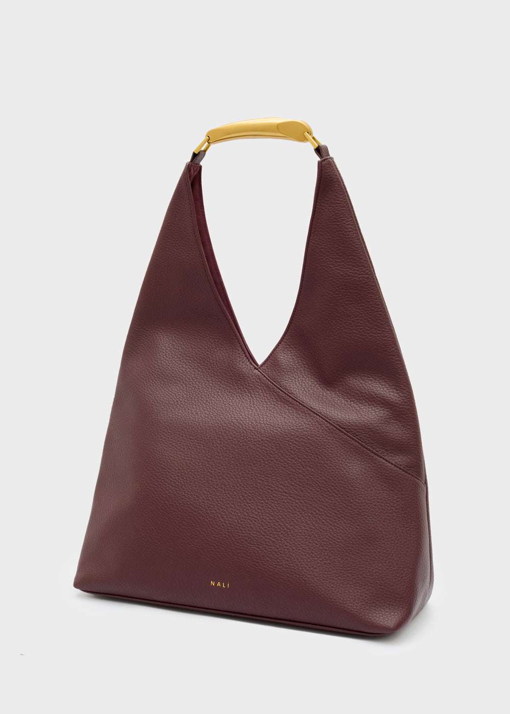 BORSA TISHA A SPALLA MANICO METALLO BORDEAUX NALÌ