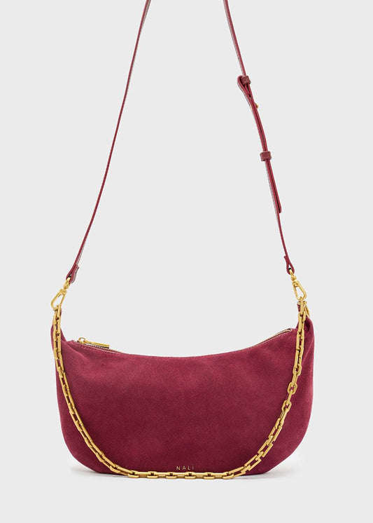 BORSA HAILEY A SPALLA VERO SUEDE BORDEAUX NALÌ