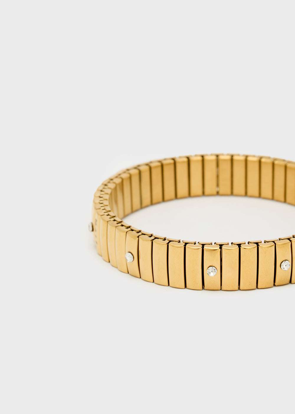 BRACCIALE MAGLIA ORO PIETRE CLEAR NALÍ