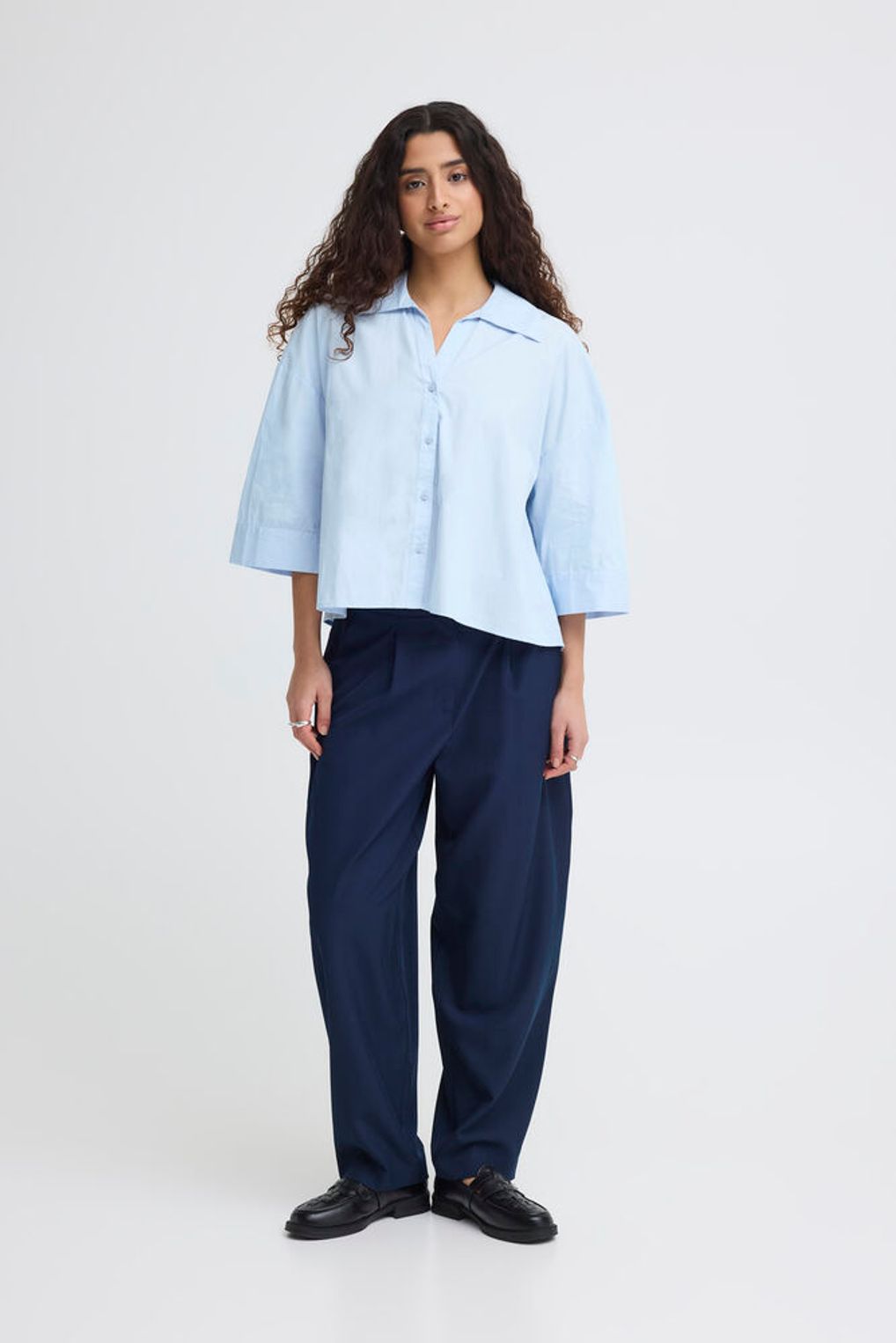 CAMICIA CROPPED IHLUANNE SH AZZURRA ICHI