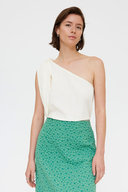 TOP BIANCO ASIMMETRICO COMPANIA FANTATICA