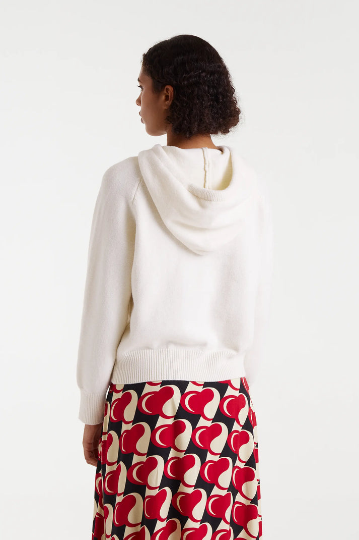 MAGLIA CON CAPPUCCIO BIANCO COMPANIA FANTASTICA