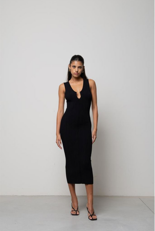 ABITO DI MAGLIA A COSTE CON PIERCING KAOS