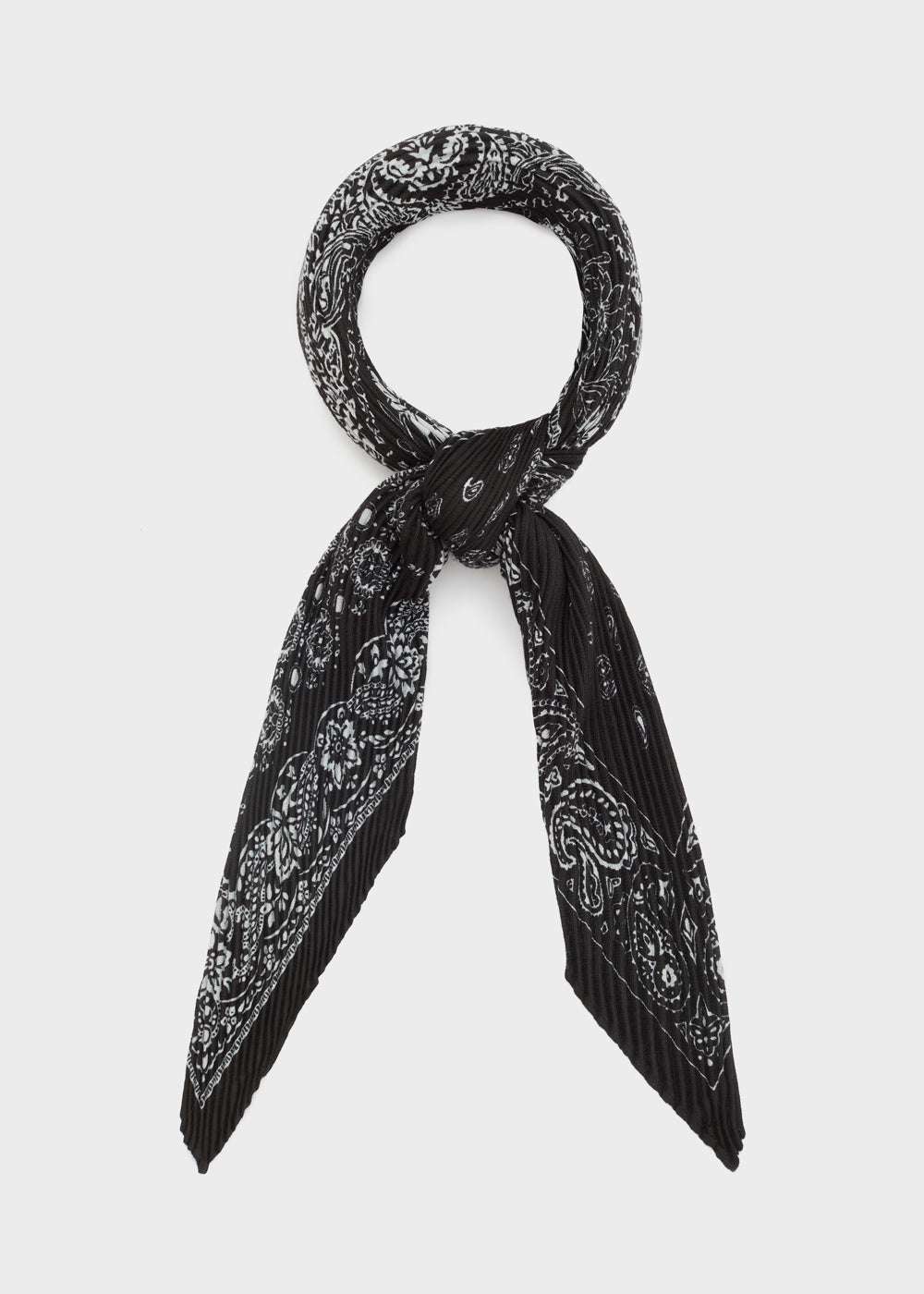 FOULARD BANDANA AMPIO PLISSE NERO NALÍ