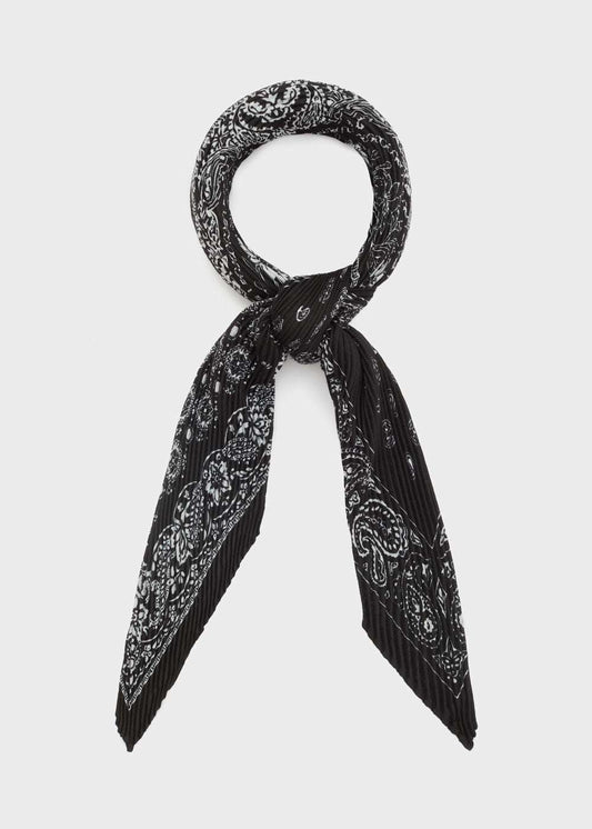 FOULARD BANDANA AMPIO PLISSE NERO NALÍ