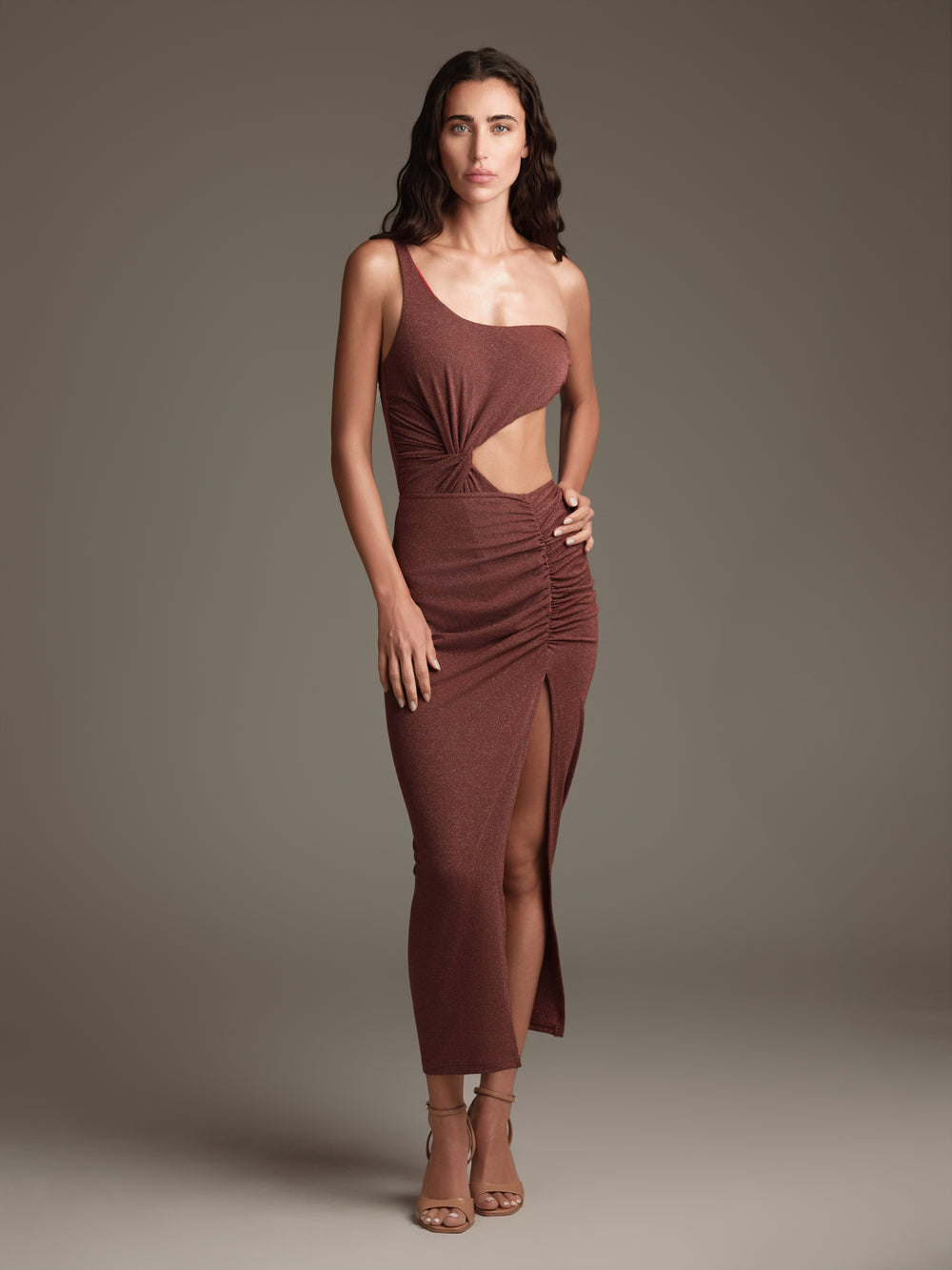 GONNA PAREO LUNGA BEACHWEAR DRAPEGGIATA AMARANTO COTEAZUR