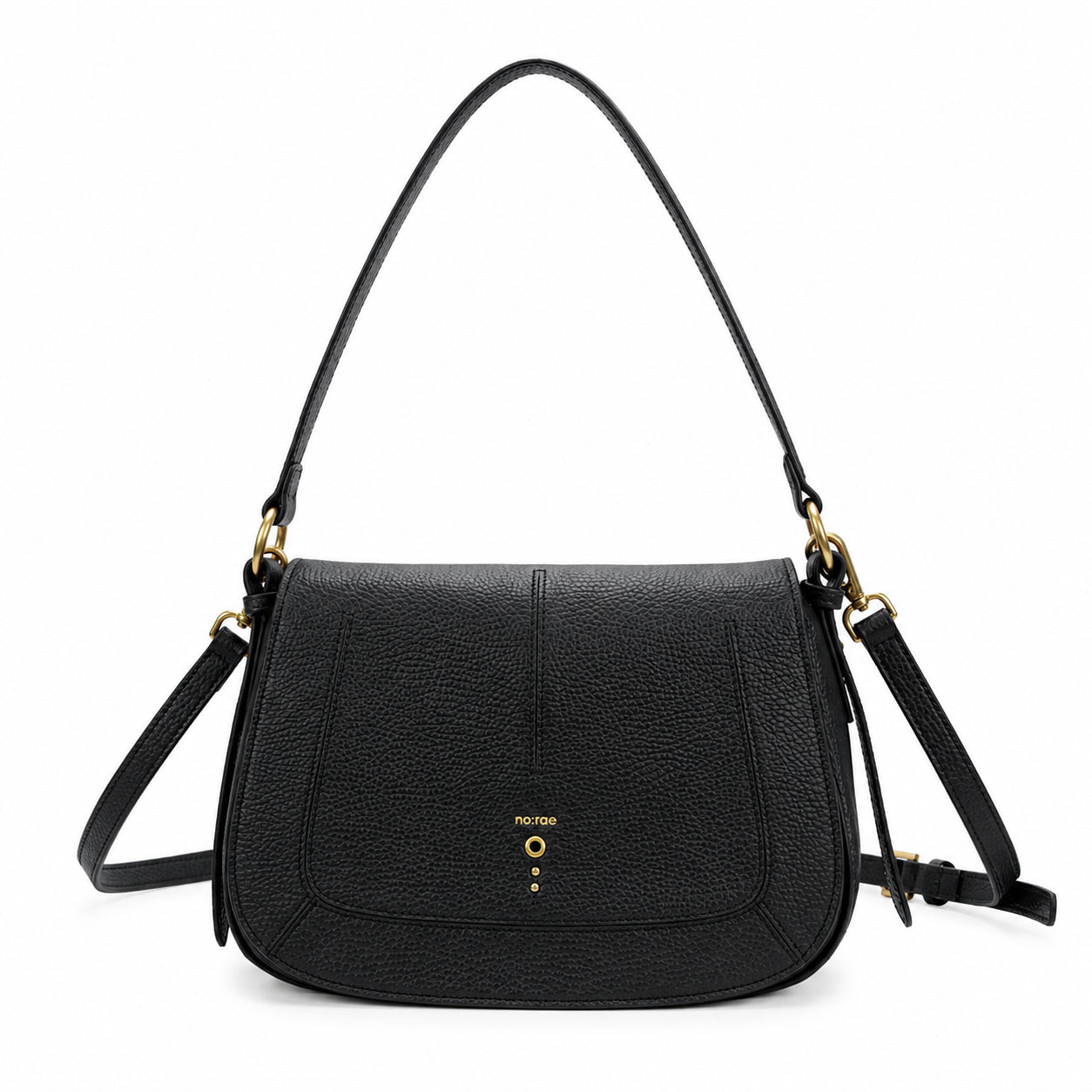 BORSA GLOBE SMALL SHOULDER MARTELLATO BLACK NO:RAE