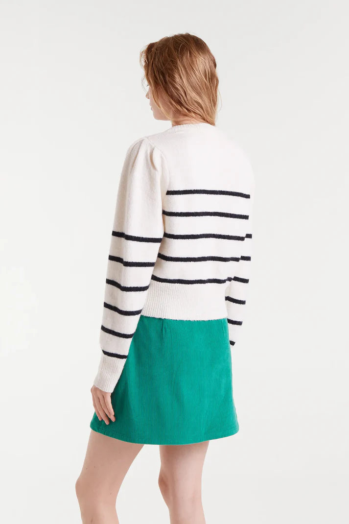 CARDIGAN RIGHE BIANCO NERO  COMPANIA FANTATICA
