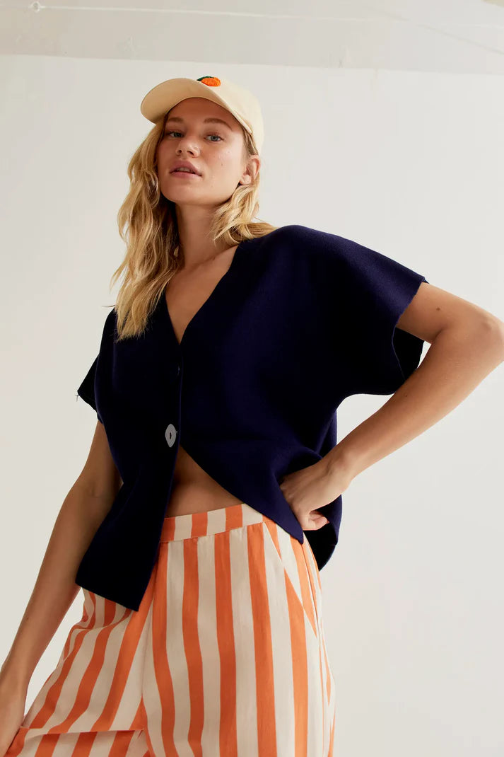 CARDIGAN MEZZA MANICA BLU COMPANIA FANTASTICA