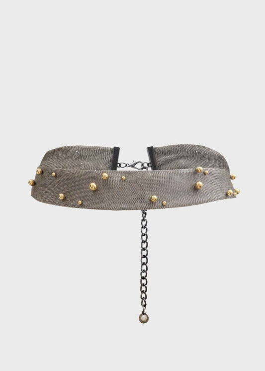 CINTURA DAISY TESSUTO LUREX+BORCHIE ORO NALÌ