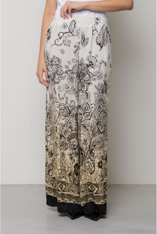 PANTALONI IN STAMPA CACHEMIRE DEGRADE’ KAOS