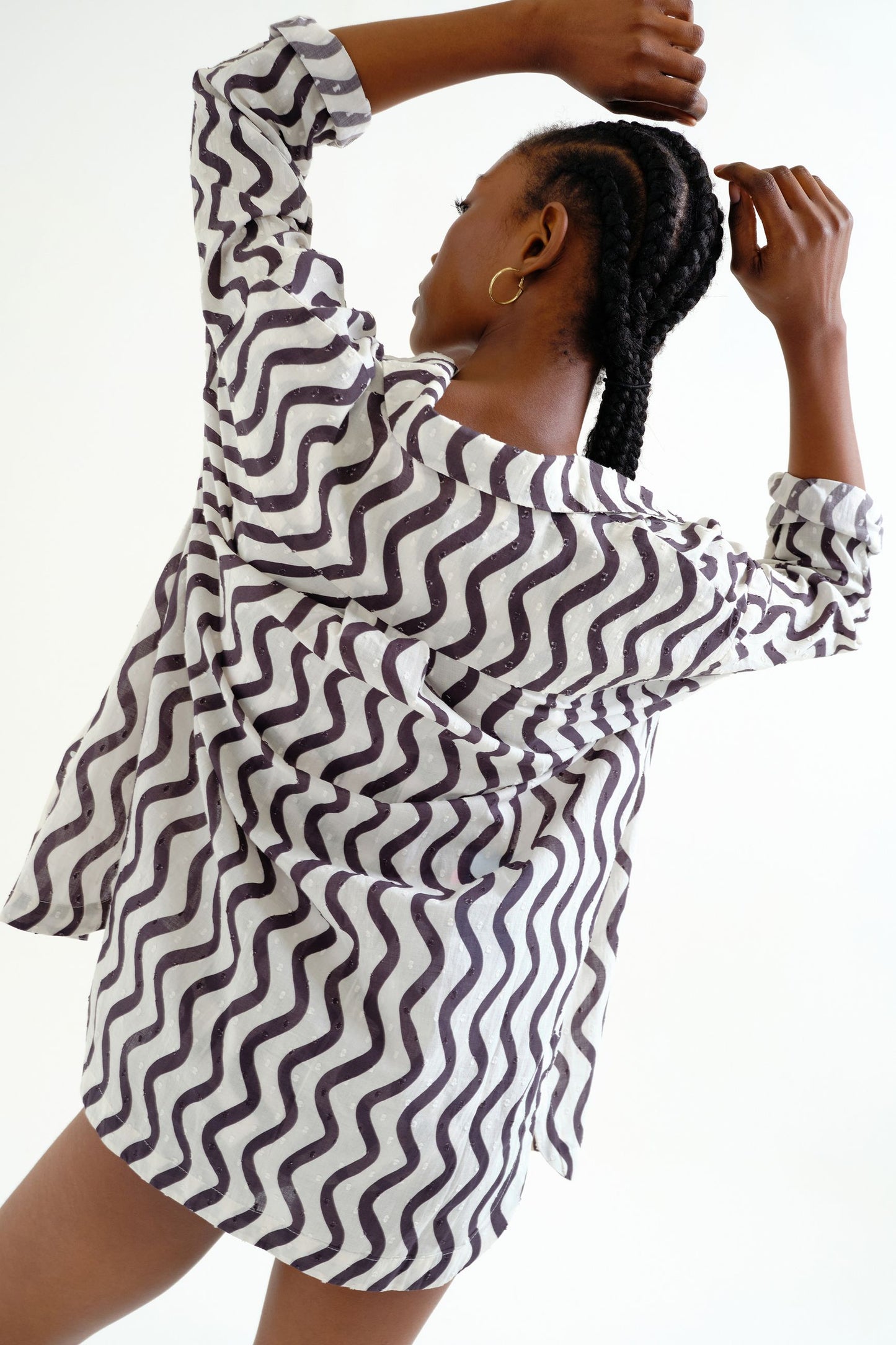 CAMICIA STAMPA WAWE BLACK & WHITE COMPANIA FANTASTICA