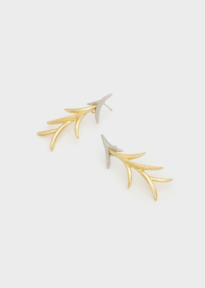 ORECCHINI TWIG PENDENTI ARGENTO/ORO NALÍ