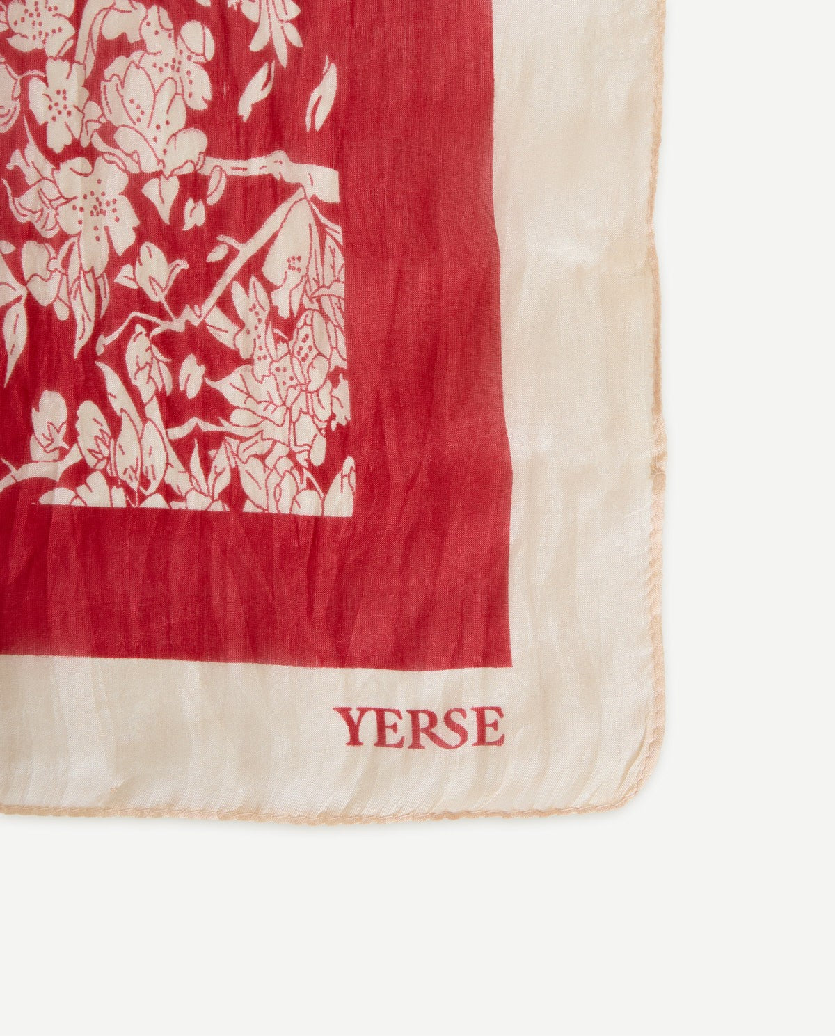 STOLA STAMPA FLOREALE ROSSA YESE