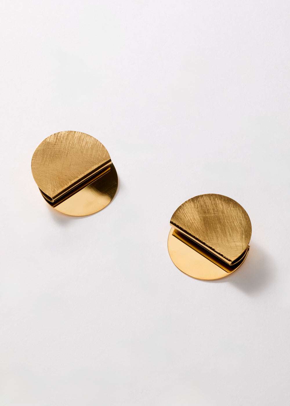 ORECCHINI MOON BRUSHED ACC.INO. PLA. ORO18 NALÍ