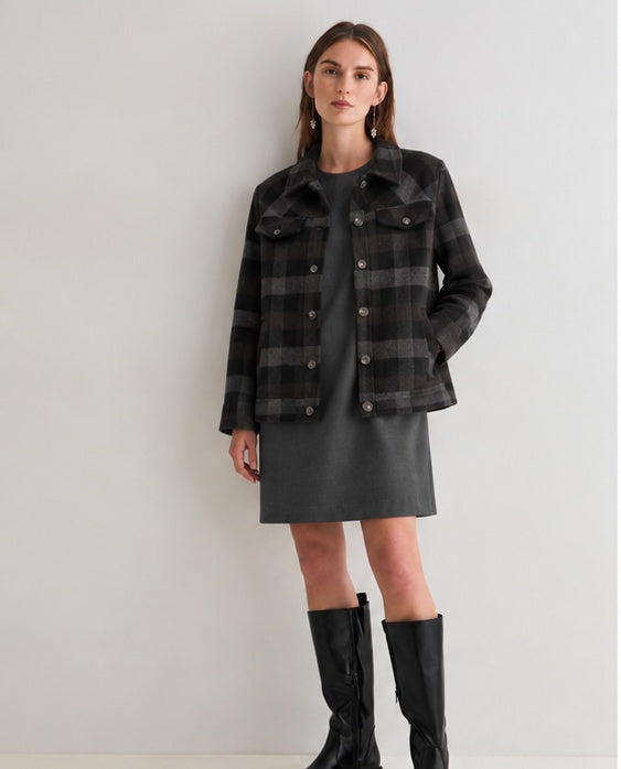 CAPPOTTO CORTO CHECK 45603-413 YERSE