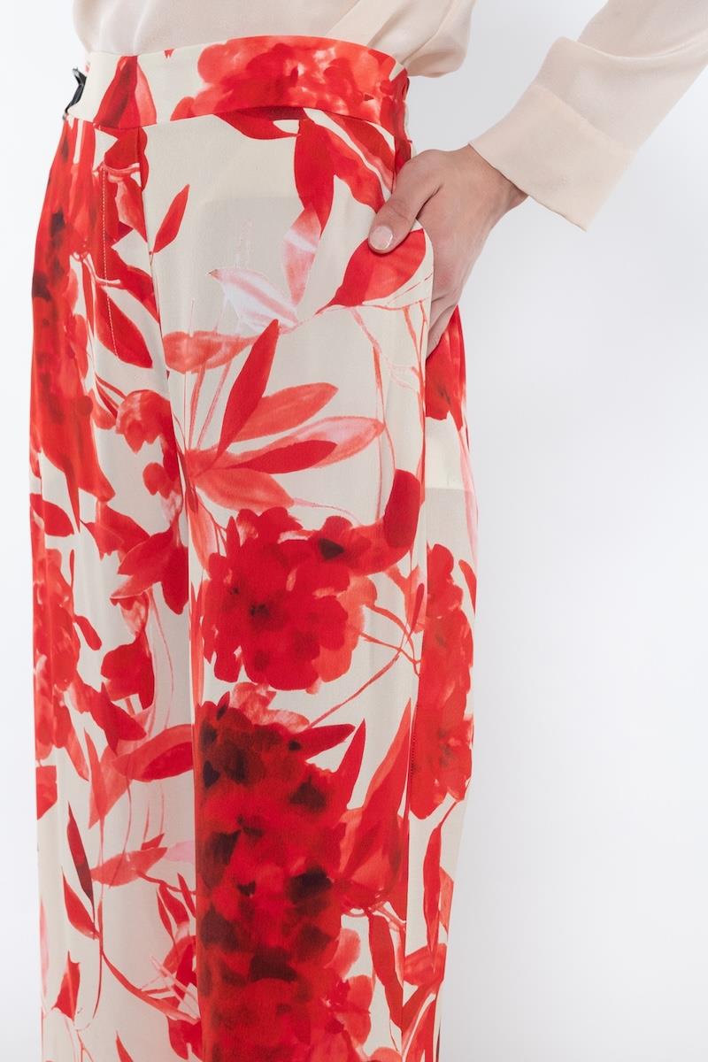 PANTALONE PALAZZO FANTASIA FLOREALE KAOS