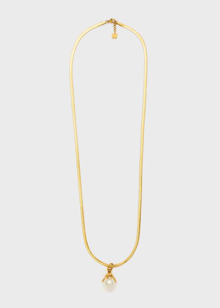 COLLANA LUNGA CON PENDENTE PERLA ORO NALÍ